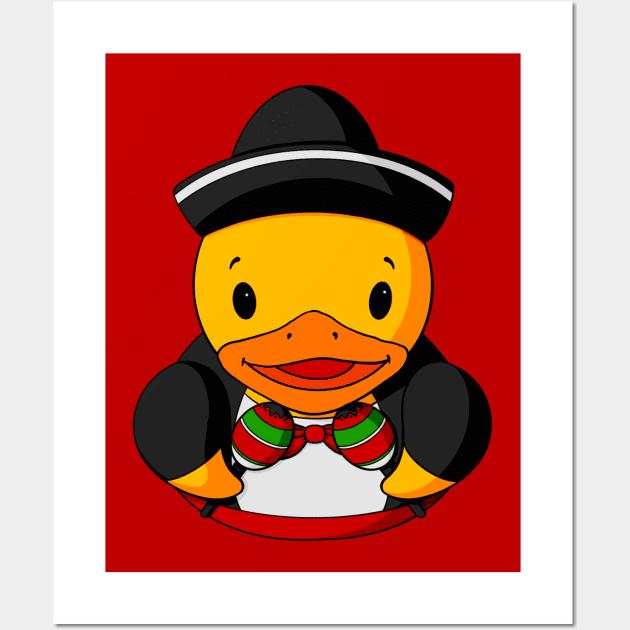 Maracas Mariachi Rubber Duck Wall Art by Alisha Ober Designs